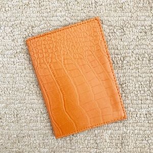 Vintage orange alligator skin passport wallet
